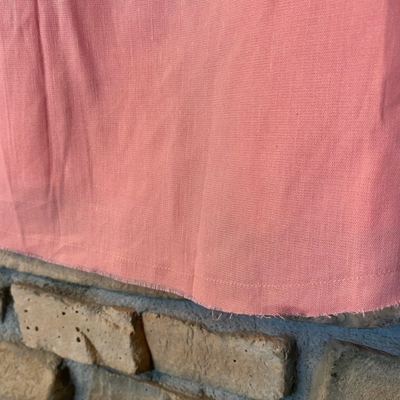 Shore Women’s Coral Button-Up Cropped Short Sleeve Shirt Linen Viscose NEW small - Picture 5 of 12